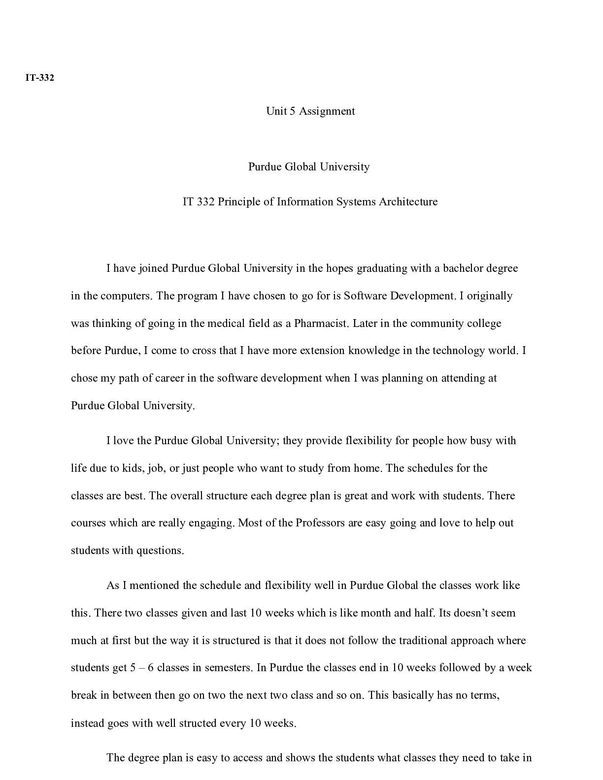 Preview image for IT332  Unit 6 Assignment 2.docx    IT-332  Unit 5 Assignment  Purdue Global University  IT